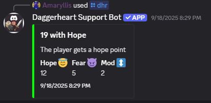 Duality roll with Hope modifier